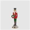 EDG Enzo De Gasperi Decoro Natale Soldatino Scacchi H 30 Cm D 10 Cm Green Red
