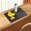 KTCINA Bar Service Matte 46 x 30,2 x 0,5 cm, pieghevole, ultra resistente, impermeabile, tappetino scolapiatti, facile da pulire, tappetino per bar, club, cucina, caffè per scolapiatti (nero)