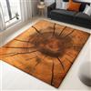 Generico Tappeto Salotto Crepa Nel Ceppo D'Albero Marrone 120x180cm Tappeti Soggiorno Moderni Grandi Dimensioni, Tappeto Pelo Corto Interno, Tappeti Lavabili Antiscivolo per Camera da letto