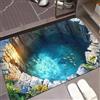 JUXDZISHW Zerbino Trappola Sporco, Tappetino Antiscivolo Lavabile in Lavatrice, 3D Optical Illusion, Zerbino d'Ingresso con Microfibre Morbide Assorbenti per Cane, Ingresso, Port,U,80 * 120
