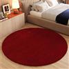 TAPISO Essence - Tappeto a pelo lungo, rotondo, rosso scuro, Shaggy, in tinta unita, morbido, soffice, per camera da letto, soggiorno, cameretta dei bambini, certificato Öko-Tex 80 x 80 cm