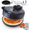 Sommertal PizzaProfi - Forno XXL Con Piastra in Pietra da 39 Cm, Elettrico, 3 Minuti, Fino a 380 °C, Set da 5 Pezzi Con Inserto per Padella, 2 Pale, Sarta