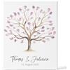 GRAVURZEILE Tela stampata, albero di nozze, personalizzabile, con nome e data, libro degli ospiti con impronte digitali, regalo di nozze personalizzato, regalo per gli sposi, 30 x 40 cm