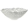 Hervit Centrotavola Portafrutta Jolie in Porcellana Bianca Traforata - Scatola Regalo - Centro Tavola Porta Frutta - Portafrutta di Design Elegante Fruttiera - 2 Dimensioni 22x44cm