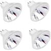 DLEDMOP 4PCS MR16 Lampadina 35W 220V/110V Lampadina Alogena 50W GU5.3 Base Faretto 2 Pin Base Bianco Caldo 2800K Bin-Pin Base Lampadine a binario 110V 50W
