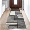 Teppich-Traum Elegante Tappeto da Salotto con Design classico-moderno, facile da pulire, grigio, 80 x 150 cm