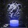 Lampephoto.fr - Lampada 3D Dragon Japonais, Luce Notturna Tattile, Decorazione Cina, Idea Regalo Dragon Japonais Luce Notturna, Decorazione Camera, Idea Regalo Originale, Lampada da Comodino, Led TOP