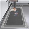 Treer Tappeto Cucina Antiscivolo Lavabile, Tappeto per Cucina in Diatomite Tappeti Runner Moderni Tappetino Assorbente per Ingresso Bagno (Alce grigio,50x160cm)