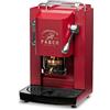 FABER COFFEE MACHINES | Modello Pro Deluxe | Macchina caffe a cialde ese 44mm | finiture Cromo | Pressacialda in ottone (Cherry Red)