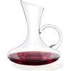 Wilmax England Wilmax Caraffa per decantare il vino rosso - 1200 ml - Caraffa per vino in vetro - Caraffa per decantare - Caraffa per vino -Bicchieri da vino bianco