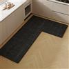 Generic Tappeto da cucina a forma di L, antiscivolo, assorbente, in gomma, antiscivolo, per casa e ufficio, lavabile