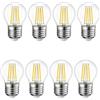 OUGEER - Confezione da 8 lampadine a filamento LED E27 G45 a filamento retrò 4 W G45 LED a vite bianco caldo 2700 K 400 LM 40 W equivalente a incandescenza