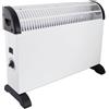 FLM SYSTEM Stufetta elettrica da bagno Termoconvertitore 2000W - Basso consumo, 3 livelli di potenza, riscaldatore compatto portatile con protezione surriscaldamento e regolazione temperatura
