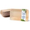 onlyleaf Palmware - Servizio da Tavola in foglie di palma I 25 pezzi piastra di Palma rettangolare profondo 24x15cm I Stoviglie biologiche biodegradabili monouso compostabili