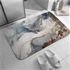 FWJZDSP Tappeti da bagno in marmo colorato misto blu scuro grigio oro morbido tappetino da bagno antiscivolo tappetino lavabile tappetino da interni tappeto per bagno vasca da bagno doccia 24 x 16 pollici