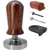 NEOUZA Pressacaffè professionale calibrato per caffè espresso, da 53mm, compatibile con Sage/Breville 870 875 878, con base piatta in acciaio inox 304