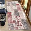 BORKOY Tappeto Lungo 2 metri per Cucina e Corridoio, Passatoia Antiscivolo Lavabile, Rosa Stile Vintage, Pelo Corto - Per Soggiorno, Ingresso, Camera, Bagno, Lavanderia, Facile da Pulire，40x200cm