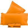 Viterbo Biancheria Completo Letto Lenzuola In Finissimo Cotone Percalle Lancetti Misure Maxi 4340 (Zucca, Matrimoniale)