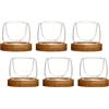 LOVIVER 6 Tazzine da caffè in Vetro a Doppia Parete, Circa 51-60 ml con sottobicchieri, Vetro borosilicato, Tazze per Bicchieri isolanti Trasparenti per tè, Cappuccino, Latte, caffè