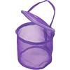 Buachois Borsa per Lavori a Maglia,Borsa per Lavori a Maglia da Uncinetto,Borsa per Filati e Filati in Lana,Borsa da Lavoro a Maglia con Coperchio con Cerniera Borsa a Rete in Nylon