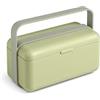 BLIMPLUS - Lunchbox Bauletto S L-Forest 1 Scomparto con Posate - Porta Pranzo Ermetico Microonde Supporto Telefono - Made in Italy