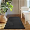SIMPEX Tappeto Runner Nero 60x100 cm Tappeto Lavabile a Pelo Corto, Antiscivolo e Morbido, Design Monocromatico Moderno per Camera da Letto, Cucina e Corridoio