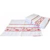 OM DOLCE CASA Strofinacci Canovacci Asciughini Cucina Natale Modello Pupazzo di Neve Natale Set da 3 Pezzi con Inserto in Tela Aida 100% Cotone Prodotto in Italia