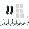 Getdoublerich Kit di accessori di ricambio, filtro a spazzola laterale, panno mocio per robot aspirapolvere, compatibile con roomba per combo per vac Essential Y0140 Y0110
