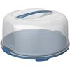 Rotho Fresh coperchio per torta alto con cappuccio e maniglia, in plastica (PP) senza BPA, blu/trasparente (35,5 x 34,5 x 16,5 cm)