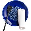 TURBO PRODUKTE Set di grattugia in ceramica con pelapatate e pennello, ideale per aglio, zenzero e limoni, lavabile in lavastoviglie, 1 pezzo