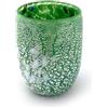 MAZZEGA ART & DESIGN - Bicchiere in Vetro di Murano Giorgione, Soffiati e Lavorati a Mano nell'Isola di Murano. Linea "I Colori di Murano" 350 ml. Made in Italy (1, VERDE-V)