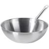 METRO Professional Wok non rivestito, Ø 30 cm, acciaio inox, utilizzabile in forno fino a max. 240°C, compatibile con induzione