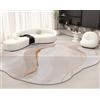 BZFAOEV Tappeto Moderno Forma Irregolare Artistico Antiscivolo - Design Minimal per Soggiorno Camera Guardaroba Salotto Contemporaneo 120x160cm