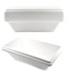 BOX GEL PZ 60 VASCHETTE TERMICHE CC 750 IN POLISTIROLO BIANCO PER GELATO BASE + COPERCHIO ICE CREME CUP