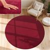 Paco Home Tappeto Moderno e Morbido per Soggiorno a Pelo Corto Lavabile Fluffy Uni Effetto Pelliccia Senza Tempo Elegante Antiscivolo Facile da Pulire, Dimensione:Ø 200 cm tondo, Colore:Rosso