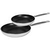 Topkapi Gourmet: set di 2 padelle Expert Duo composto da 22 cm + 26 cm, antiaderenti, a induzione, in alluminio, triplo rivestimento, manico in acciaio inox, qualità professionale