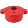 SPORTARC Pentola a pressione per microonde, pentola da cucina in silicone PP per cottura rapida da usare come cuociriso, cottura a vapore per verdure o per cuocere la pasta, colore rosso, 27,5 x 14 cm