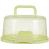 Todikaper Contenitore rotondo per torte da 20,3 cm, con coperchio e manico, per il trasporto, per servire feste, picnic, coperchio trasparente (verde)