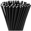 Virsus 1000 Cannucce di carta 20/7 Biodegradabili compostabili colore Nero, Cannuccia per Cocktails, Bibite Fredde e Calde Eco Friendly