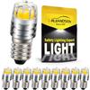 Ruiandsion 10pcs E10 Lampadina di aggiornamento LED 2W COB 12V 4300K Sostituzione lampadina LED bianca calda per torcia torcia