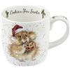 Royal Worcester Wrendale Designs - Tazza da 400 ml, motivo: biscotti per Babbo Natale