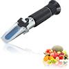 Elecbee Rifrattometro Brix 0-32% con ATC Rifrattometri da Zucchero Portatile, Precisione Doppia scala 1.12 Gravità Specifica Rifrattometro Preciso: ±0,2% Perfetto per Cibo, Frutta, Bevande
