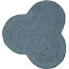 CarpetFine Tappeto di Iuta Alia forma speciale colore Blu chiaro 90x90 cm tessuto a mano di iuta | Tappeto naturale stile boho Tappeto Ovale a tessitura piatta per soggiorno e camera da letto