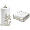 Il Gruppone Passione Casa Set Accessori Cucina 2/4 Pezzi Portatovaglioli Vassoio Grande Da Portata Portafrutta Centrotavola Metallo Design Moderno Decorazioni Tavola - Papaveri - 2 Pezzi