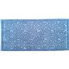 PERLARARA Tappeto Bagno Assorbente ed Antiscivolo in Cotone Lavabile in Lavatrice - Lungo 55x120 cm - Azzurro Iside