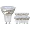 Ledvion - 10X GU10 LED Lampade, 5W, 4000K, 345 Lumen, Full Glass, Illuminazione