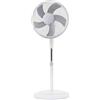 Dimensione Elettronica S.R.L. BIANCO 40 Ventilatore Piantana 40cm, 5 Pale 3 Velocità, Oscillazione Orizzontale, 45W Risparmio Energetico, Altezza Regolabile 130cm, Materiale ABS