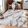 carpet city Tappeto per soggiorno - 80 x 300 cm a pelo corto grigio - motivo astratto - effetto 3D - moderno tappeto a pelo piatto - decorazione camera da letto