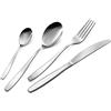 Eme P13SEWI/CR Servizio Posate 6 Coltello 6 Forchetta 6 Cucchiaio 6 Cucchiaino Confezione Salvaspazio, 24 Pezzi, Finitura Lucida, Decoro Wind, Nichel Free, 2.0 mm