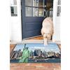 OHJEAJDS Tappeto Bagno - Tappeto multiuso antiscivolo per ingresso,cucina,camera,bagno,Soffice Tappeto Doccia, New York, Statua della Libertà nel porto urbano di New York City Stampa famosa,50x80 cm